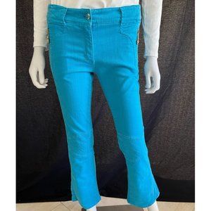 $325 NWT Authentic Versace Jeans Women's Turquoise Capri Twill Caracas 26